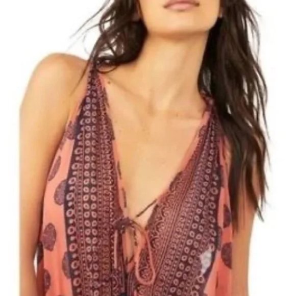 Intimately Free People Soul Of The Sun Boho Bodysuit In Brick Combo. S. NWT! - Picture 8 of 8